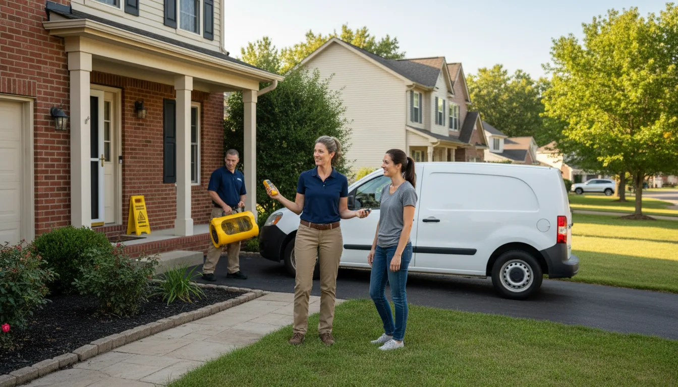 Residential water damage restoration in Carmichaels, PA